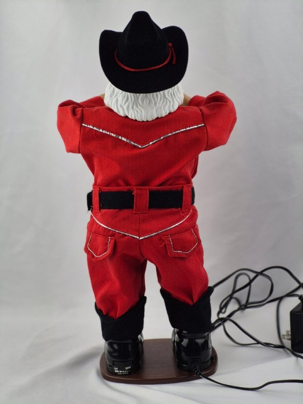 Holly Jolly Rock Santa Alan Jackson Animated Dancing Cowboy 1999 Sings & Swings - Picture 5 of 17